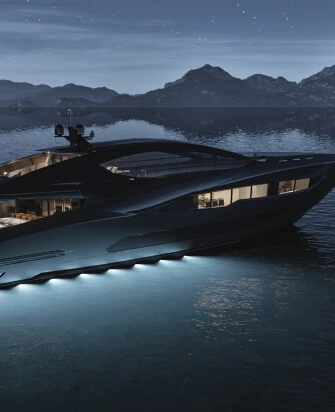 Yacht in the ocean
